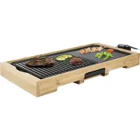 Tristar BP-2641 Bamboo Grill XL Paistolevy / Pöytägrilli, Musta, 2200 W, 510 x 254 mm
