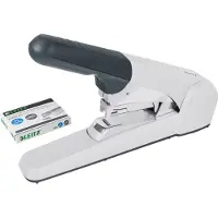 Leitz Käsinaittimella - - kapasiteetti 60 lehteä - niitit 25/10 - metalliharmaa