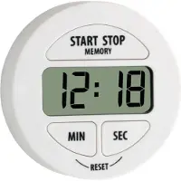 TFA 38.2022.02 Electronic Timer Alarm Clock Valkoinen