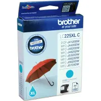 Brother LC225XLCBP XL-mustekasetti, 11.8 ml, syaani