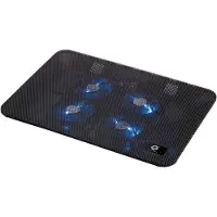 Conceptronic CNBCOOLPADL4F, 39,6 cm (15.6"), 4 kpl, 8 cm, Musta, Alumiini, USB