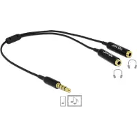 DeLOCK Jack 3.5mm - Jack 3.5mm cable 0.2m black (65575)