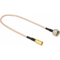 DeLOCK 0.25m F/SMB, 0,25 m, RG-316, F, SMB, Musta (13001)