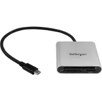 StarTech.com 3.2 Gen1 USB-C SD/mSD/CF -muistikortinlukija, hopea