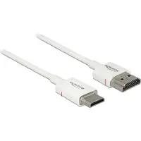 DeLOCK HDMI - Mini HDMI -kaapeli, jossa Ethernet, 4K, 1 m, valkoinen