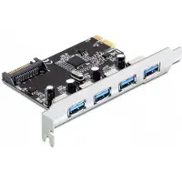 DeLOCK PCI Express x1 -laajennuskortti, 4 x USB 3.2 Gen 1 Type-A -porttia