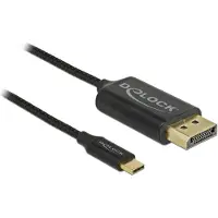 DeLOCK USB-C DisplayPort-kaapeli (DP Alt Mode) 4K 60 Hz 1 m