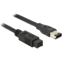DeLOCK FireWire A/B, 2.0m, Uros/uros, Harmaa, 2 m (82596)