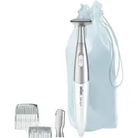 Braun Silk-épil FG 1100 -bikinitrimmeri, hopea, valkoinen