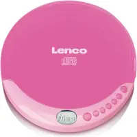 Lenco CD-011, 190 g, Vaaleanpunainen, Kannettava CD-soitin (CD-011PINK)
