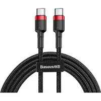 Baseus Cafule PD 2.0 QC 3.0 60W USB-C - USB-C PD -kaapeli 2m (musta-punainen)