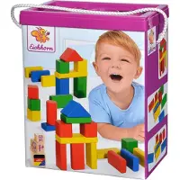 Eichhorn Coloured Wooden Blocks puupalikat rakennussarja