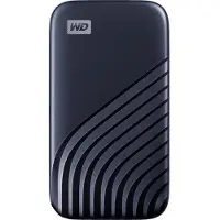 Western Digital WD My Passport SSD 2 Tt USB 3.2 Gen 2 (USB-C) -ulkoinen SSD, kannettava, laitteistosalaus, salasanasuojaus, sininen