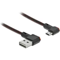 DeLOCK – EASY-USB 2.0 Type-A male to EASY-USB Type Micro-B male angled left / right 1.5 m (85272)