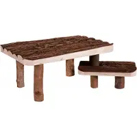 Trixie - Natural Living Shelter and Platform Brown 37 x 17 x 28 cm - Pieneläimet - Pesät ja häkkitarvikkeet - Istuinhyllyt portaat ja tikkaat