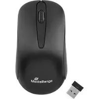 MediaRange MROS209, Oikeakätinen, Optinen, Langaton RF, 1200 DPI, Musta