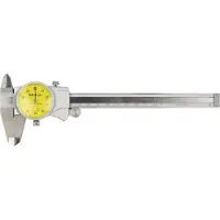 Mitutoyo työntömitta 505-732 kellolla 0–150 mm, 0,01 mm, 1 mm/kierros, tasaterä