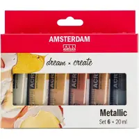 Amsterdam Metallic 6x20ml akryylivärisetti