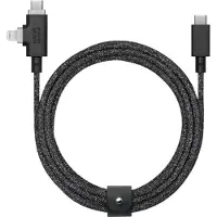 Native Union Belt Cable Duo Pro 240W (USB-C to USB-C & Lightning) Latauskaapeli