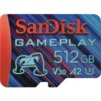 SanDisk GamePlay 512 Gt MicroSDXC UHS-I A2 -muistikortti, sininen