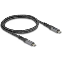 DeLOCK 86067, 1 m, USB C, USB C, USB4 Gen 3x2, 40 Gbit/s, Musta
