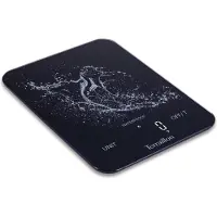 Terraillon Aqua Resist -keittiövaaka, 8 kg, 1 g, musta lasi