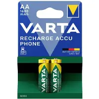 Varta -T399B, Ladattava akku, AA, Nikkelimetallihybridi (NiMH), 1,2 V, 2 kpl, 1600 mAh (58399201402)