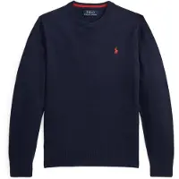 Ralph Lauren Cotton Crewneck Sweater - Navy - 138-149