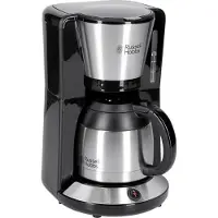 Russell Hobbs Adventure 24020-56 8 kupin -kahvinkeitin termoskannulla, musta, hopea