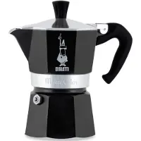 Bialetti Moka Express -mutteripannu, 1 kuppi, alumiini, musta