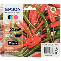 Epson 503 XL Chili -mustekasettipakkaus, musta, syaani, magenta, keltainen, 4 kpl