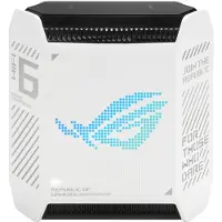 Asus ROG Rapture GT6 -mesh WiFi -järjestelmä, Wi-Fi 6, AX10000, Tri-band, 2,5G WAN -portilla, Moonlight White