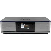 Soundmaster ICD2023SW -stereomusiikkikeskus internet-radiolla, DAB+, FM, CD, USB ja Bluetooth, harmaa/hopea