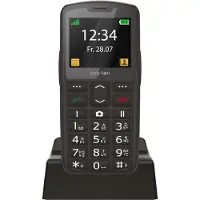 Beafon SL260 LTE - 4G, Silver Line, suurinäppäiminen matkapuhelin, musta-hopea