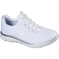 SKECHERS Slip on -tennarit 'Summits' hopeanharmaa / valkoinen
