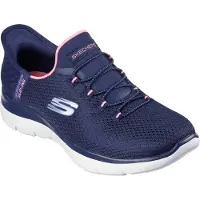 SKECHERS for woman. 150123 Slip-ins Sneakers: Summits - Diamond Dream blue (38), Fabric, Flat, Laces, Casual, Sport