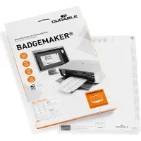 Durable Badge insert 60x90 mm, Valkoinen, 9 cm, 6 cm, 12 kpl (145602)