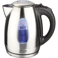 Adler AD1223 -vedenkeitin, 1,7 l, 2200 W, ruostumaton teräs