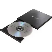 Verbatim 43888 Ultra HD 4K Slimline - Ulkoinen Blu-ray-kirjoitin, Musta