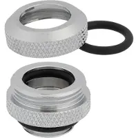 Corsair Hydro X Series XF Hardline 12mm Fitting Four Pack - Chrome -putkiliitinsarja, 4 kpl, kromi