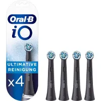Oral-B iO Ultimate Clean 4 kpl -vaihtoharjaspäät, Musta