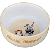 Trixie Honey & Hopper Ceramic Bowl 250 ml/ø 11 cm assorted colours