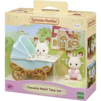Sylvanian Families Pienoishahmot - SYLVANIAN PERHEET - Suklaakanin kaksoset ja heidän tuplarattaat