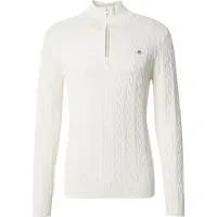 Gant for man. 8050603 Beige half-zip pullover with half zip (S), Casual, Cotton