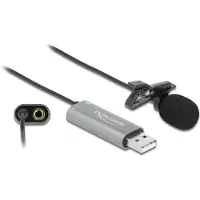 DeLOCK 66638, Lavalier-/langaton mikrofoni, -30 dB, 50 - 18000 Hz, 24 bittiä, 192 kHz, 74 dB