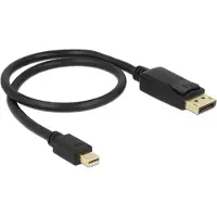DeLOCK 903126654 50 Cm Displayport To Mini Displayport 1.4 Cable Musta