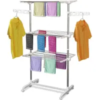 EStore Kokoontaittuva vaatekuivausrumpu, 3 tasoa