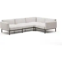 Kave Home Sorells-ulkosohva beige/vihreä 266 x 190 cm