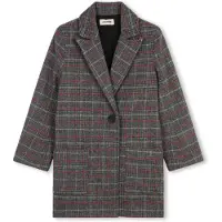 Zadig & Voltaire Takki - Akryyli/Villa - Harmaa ruutu M. Punaine - - 16 v (176) - Kesätakit