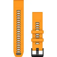 Garmin QuickFit silikoniranneke 22 mm, oranssi/grafiitti